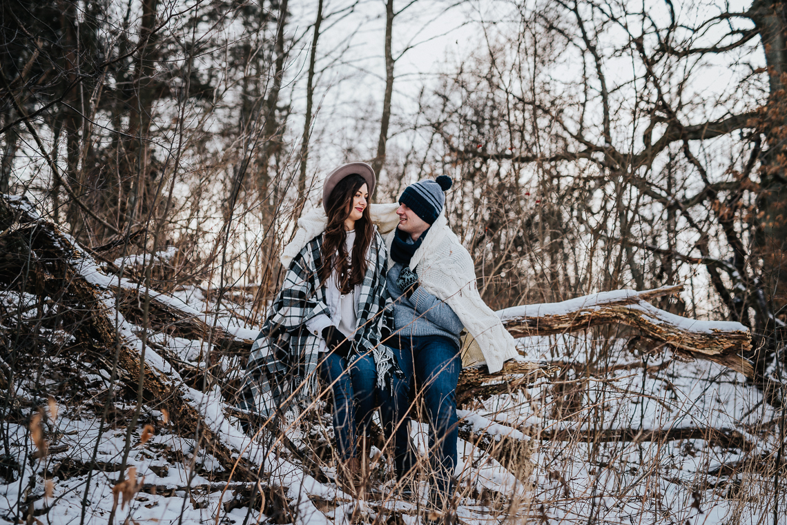 Zimowa sesja narzeczeńska Doroty i Macieja 2