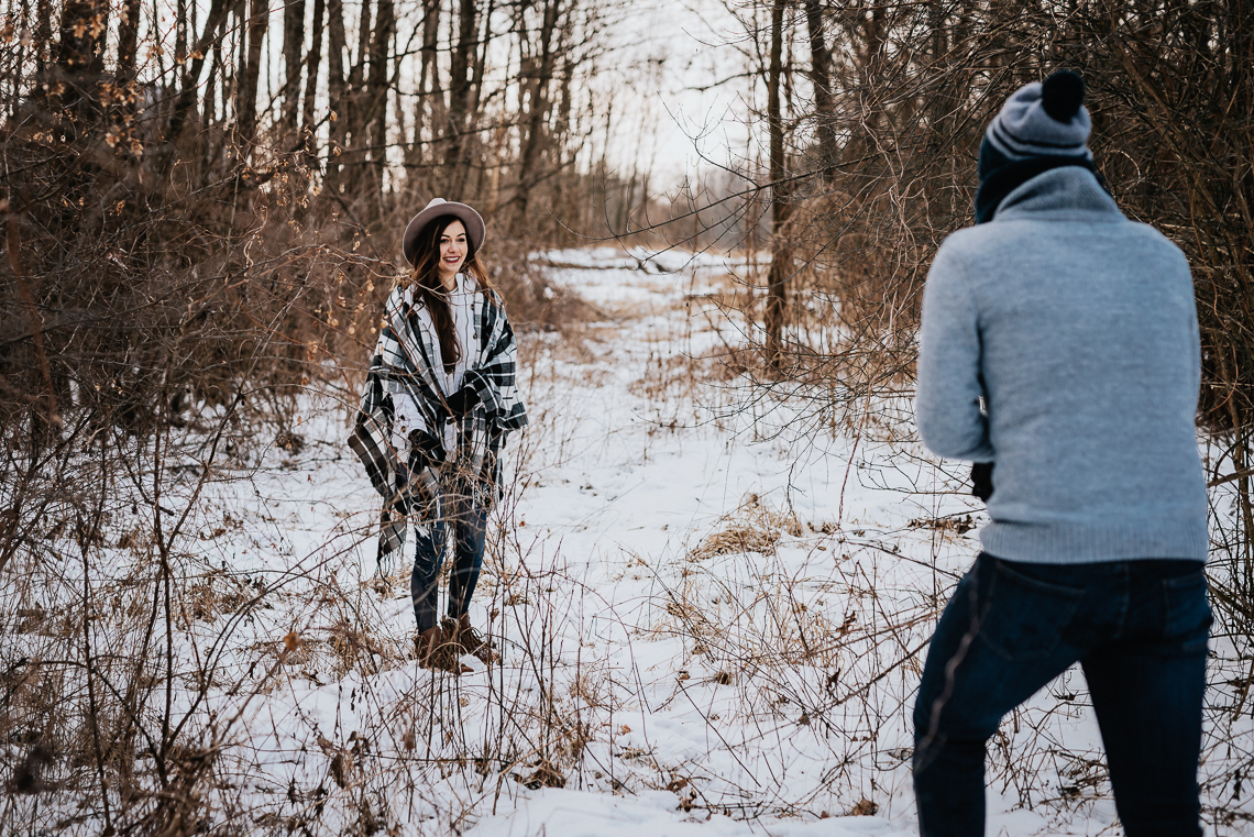 Zimowa sesja narzeczeńska Doroty i Macieja 7