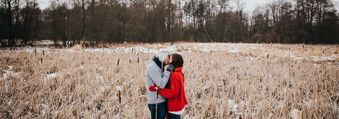 Zimowa sesja narzeczeńska Doroty i Macieja