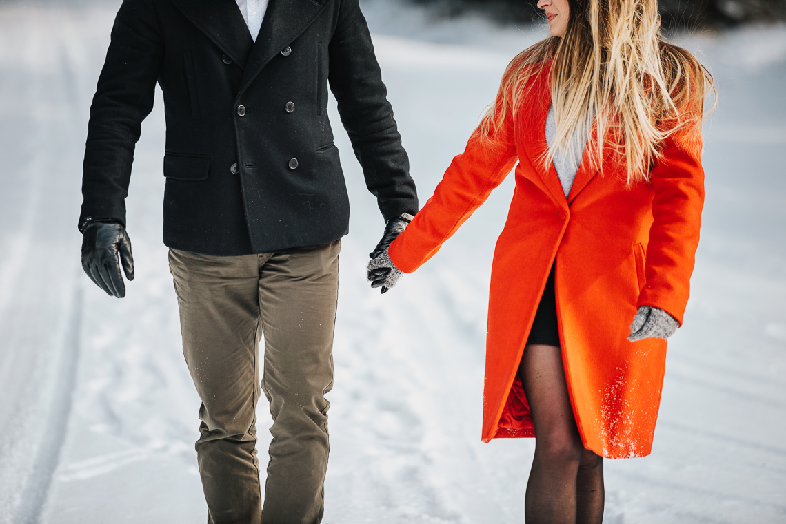 Zimowa sesja narzeczeńska Elizy i Dominika 5