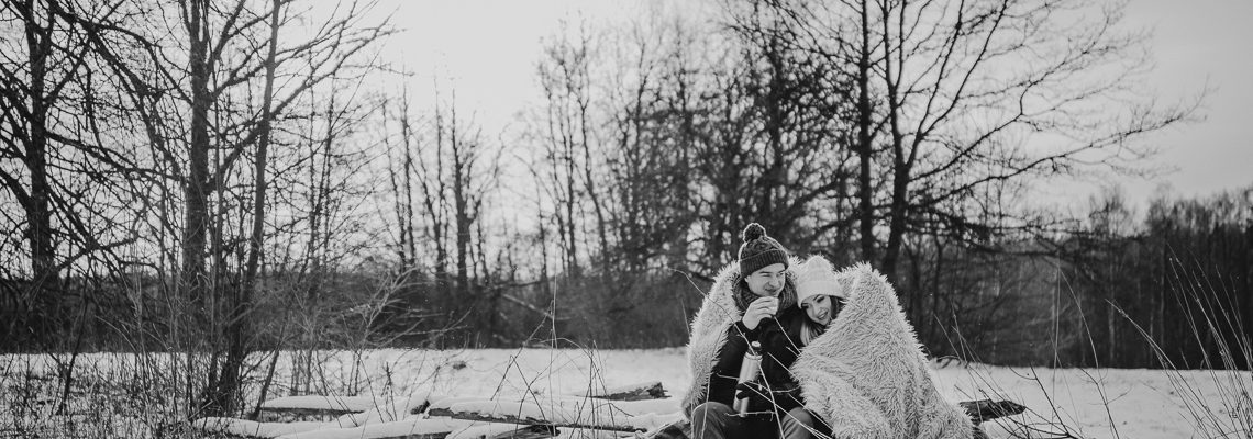 Zimowa sesja narzeczeńska Elizy i Dominika