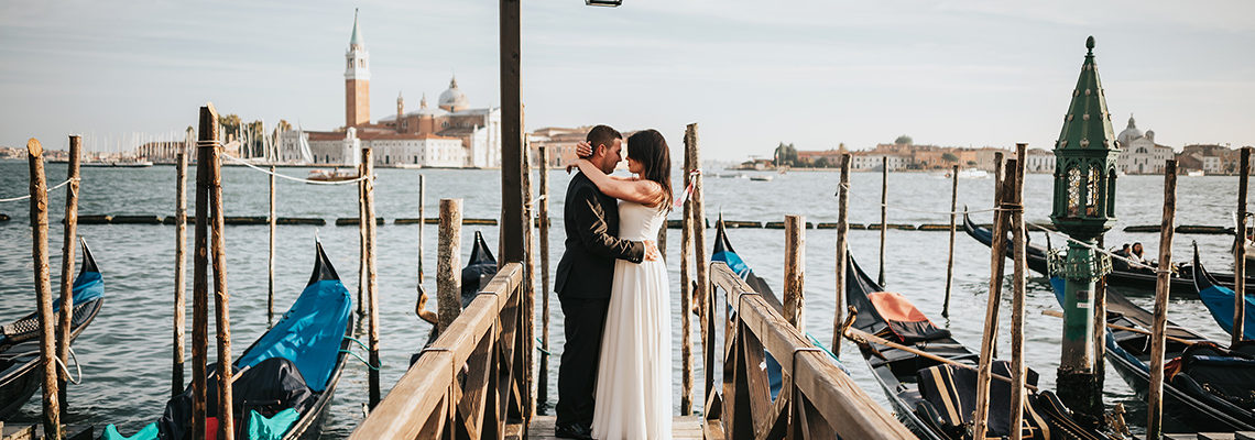 Romantyczny plener ślubny we Włoszech.