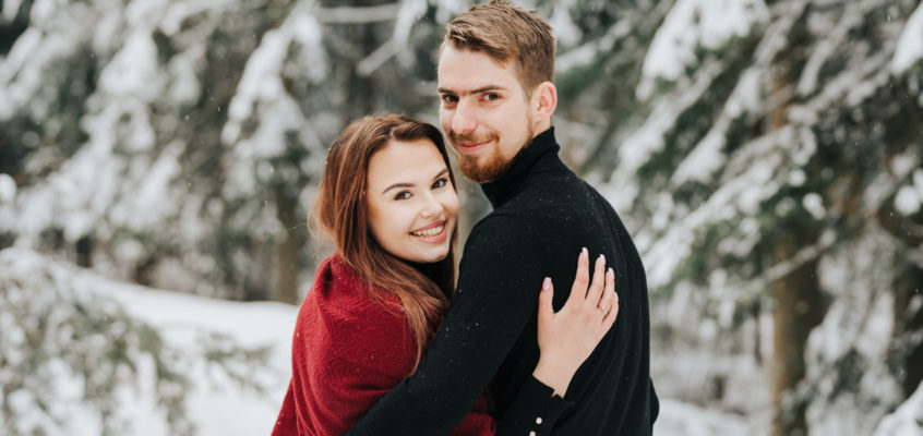 Zabezpieczone: Zimowa sesja narzeczeńska Estery i Kamila